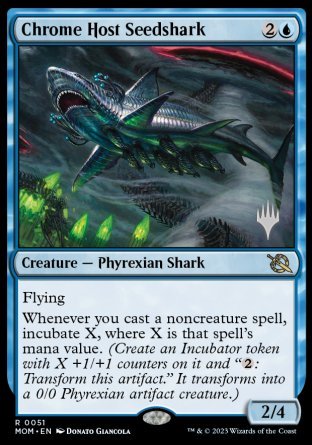 Chrome Host Seedshark (Promo Pack) [March of the Machine Promos] Magic: The Gathering