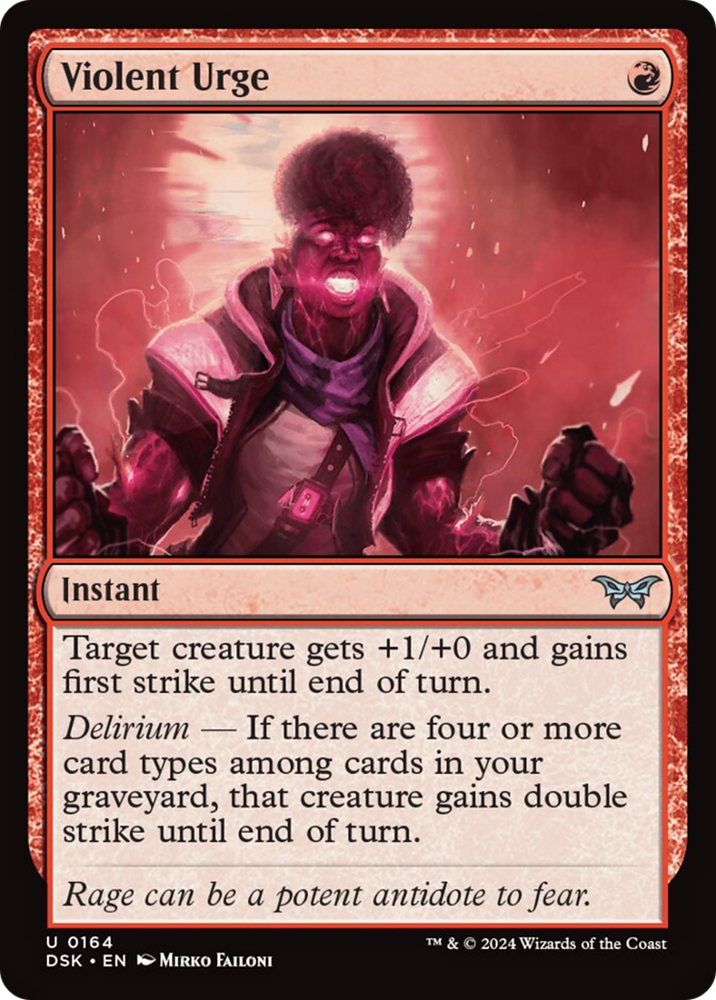 Violent Urge [Duskmourn: House of Horror] Magic: The Gathering