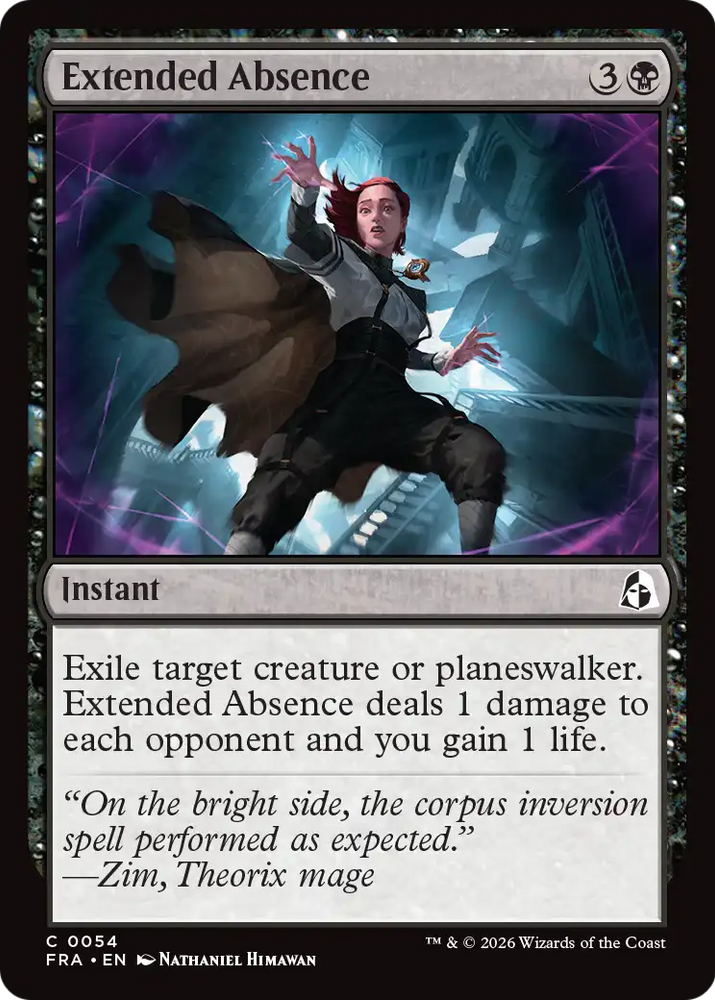 Extended Absence [Reality Fracture] Magic: The Gathering