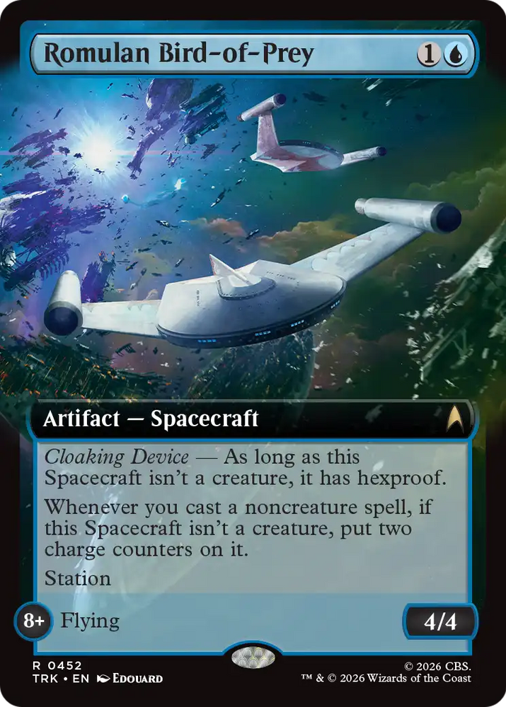 Romulan Bird-of-Prey (Extended Art) [Star Trek] Magic: The Gathering