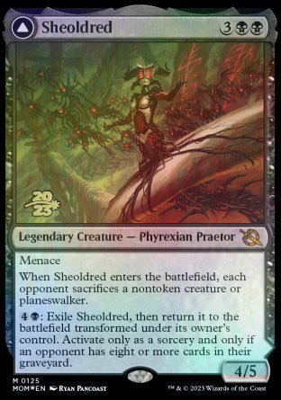 Sheoldred // The True Scriptures [March of the Machine Prerelease Promos] Magic: The Gathering
