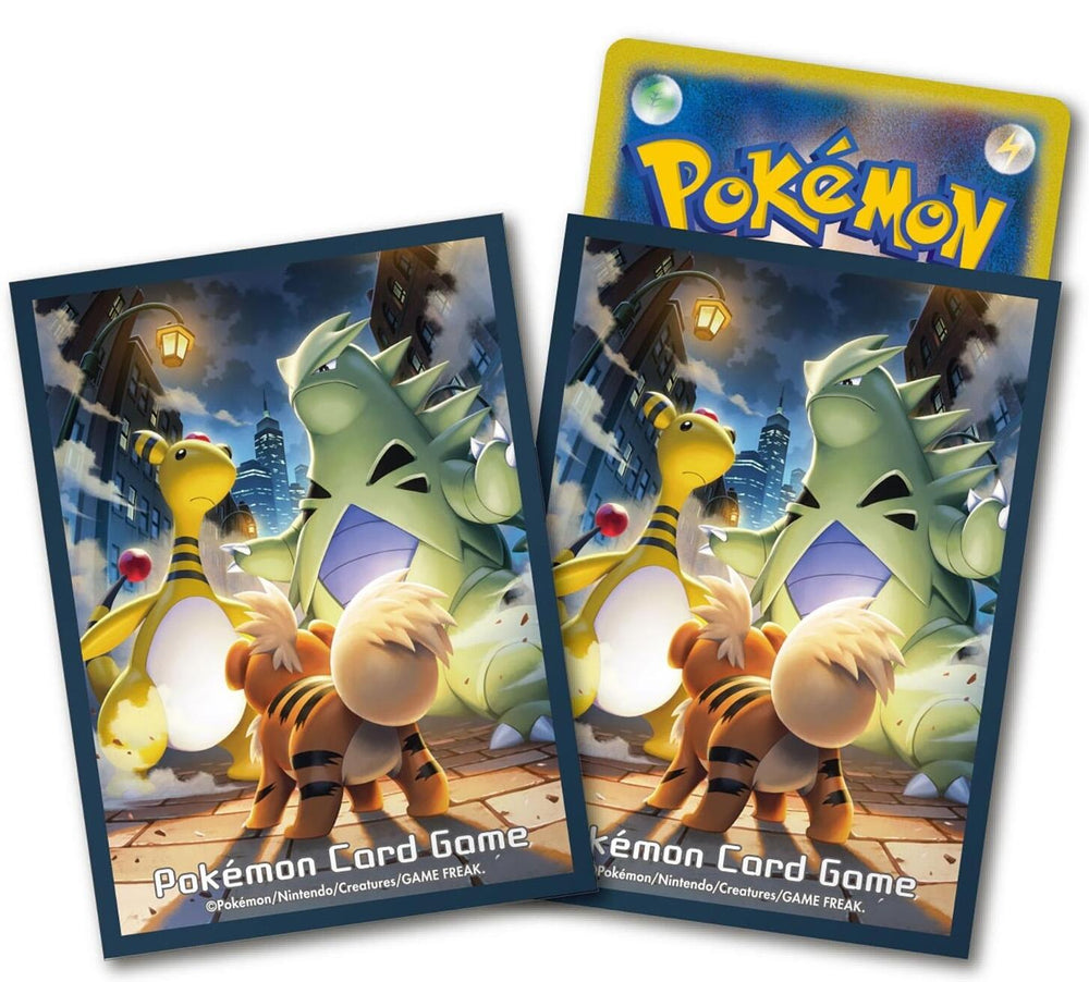 Card Sleeves - Ampharos, Tyranitar & Growlithe (64-Pack) (Pokemon Center Japan Exclusive) Pokémon