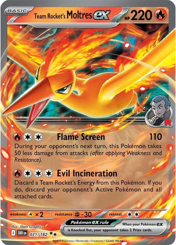 Team Rocket's Moltres ex (031/182) [Scarlet & Violet: Destined Rivals] Pokémon
