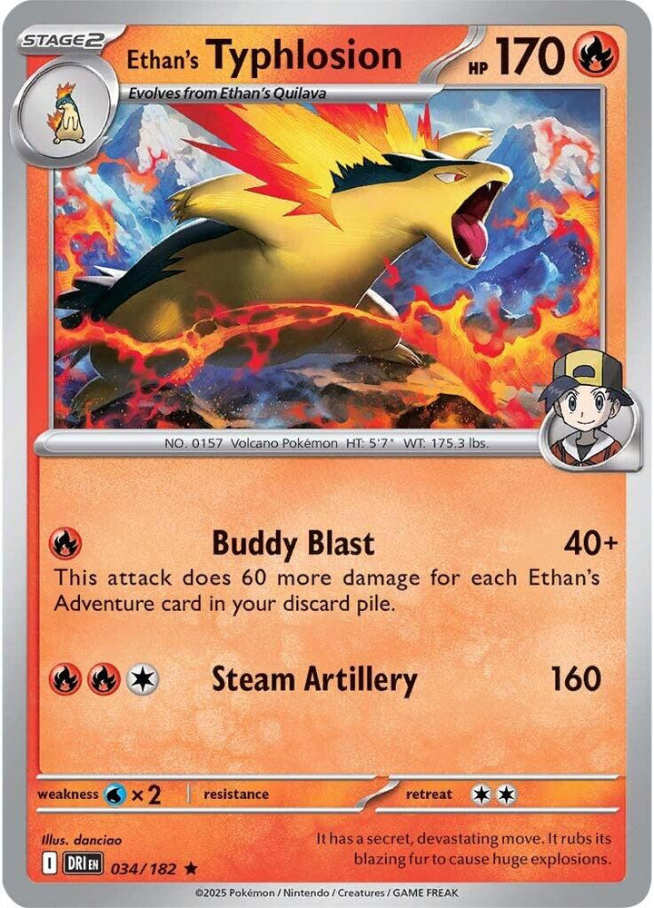 Ethan's Typhlosion (034/182) [Scarlet & Violet: Destined Rivals] Pokémon