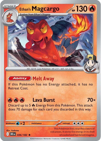 Ethan's Magcargo (036/182) [Scarlet & Violet: Destined Rivals] Pokémon
