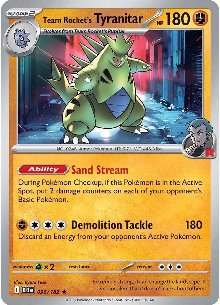Team Rocket's Tyranitar (096/182) [Scarlet & Violet: Destined Rivals] Pokémon