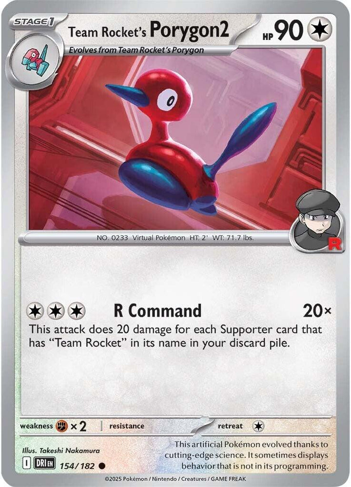 Team Rocket's Porygon2 (154/182) [Scarlet & Violet: Destined Rivals] Pokémon
