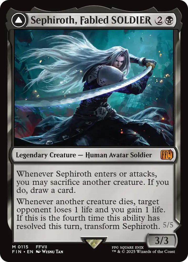 Sephiroth, Fabled SOLDIER // Sephiroth, One-Winged Angel [FINAL FANTASY] Magic: The Gathering