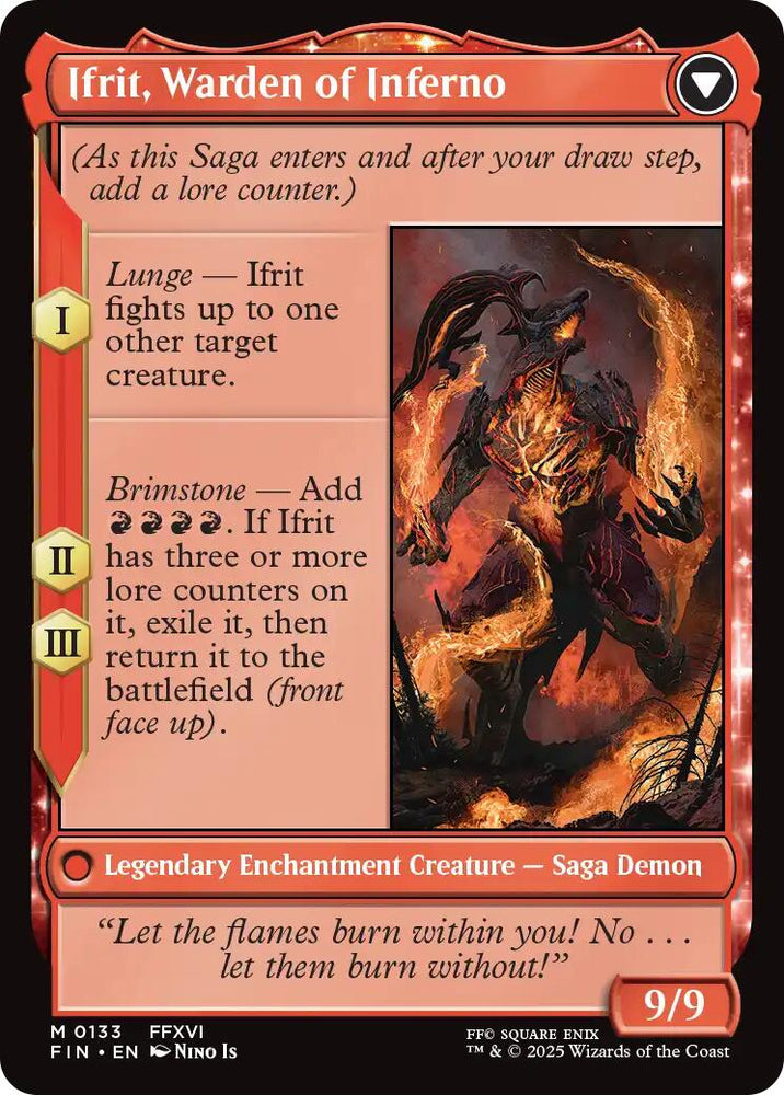 Clive, Ifrit's Dominant // Ifrit, Warden of Inferno [FINAL FANTASY] Magic: The Gathering