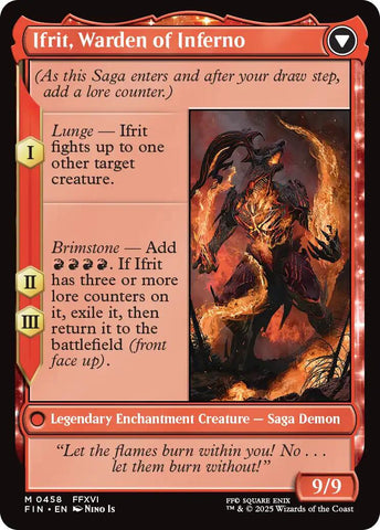 Clive, Ifrit's Dominant // Ifrit, Warden of Inferno (Extended Art) [FINAL FANTASY] Magic: The Gathering
