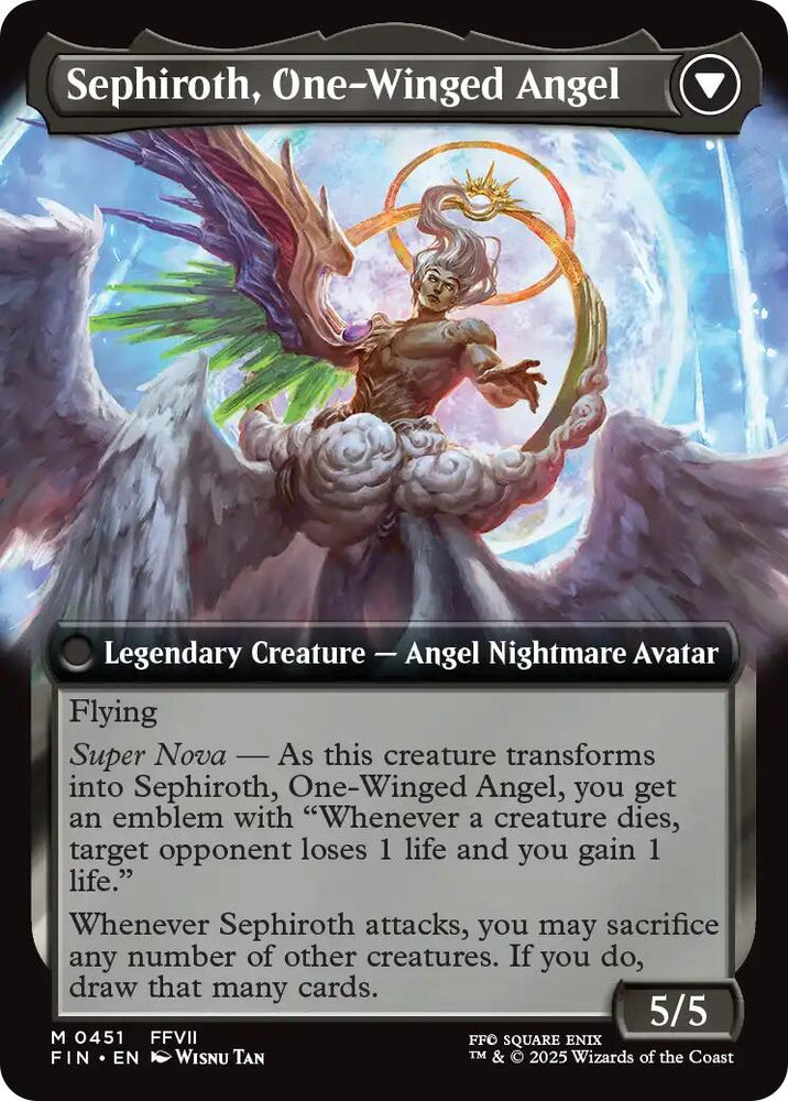 Sephiroth, Fabled SOLDIER // Sephiroth, One-Winged Angel (Extended Art) [FINAL FANTASY] Magic: The Gathering