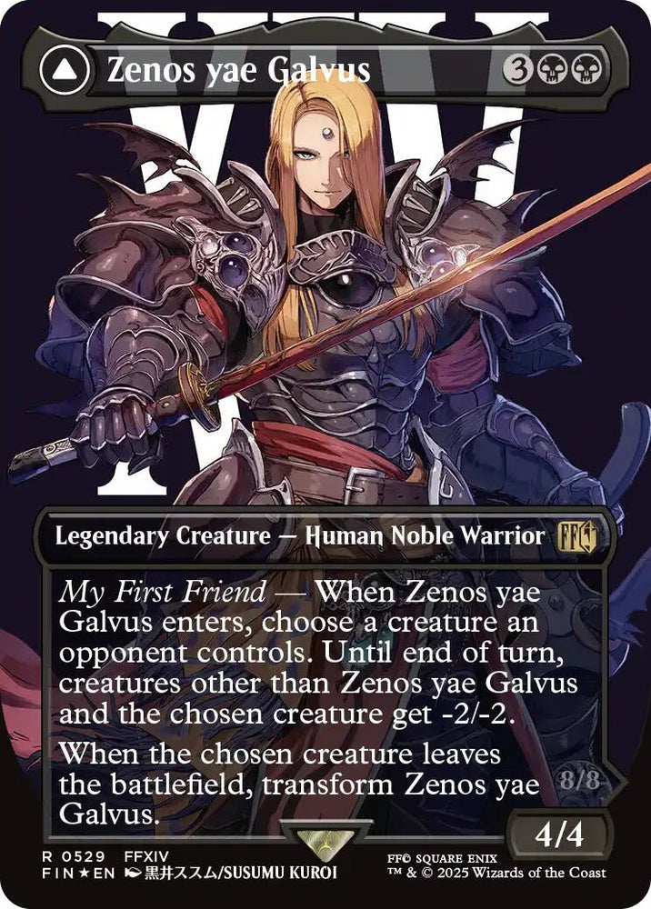 Zenos yae Galvus // Shinryu, Transcendent Rival (Borderless) (Surge Foil) [FINAL FANTASY] Magic: The Gathering