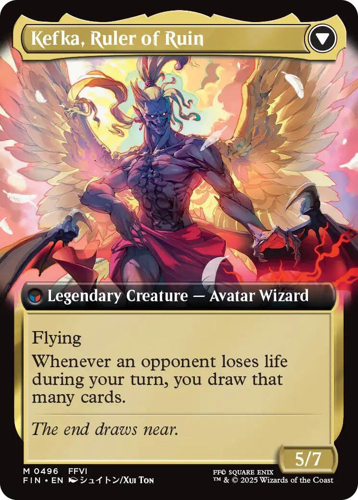 Kefka, Court Mage // Kefka, Ruler of Ruin (Extended Art) [FINAL FANTASY] Magic: The Gathering
