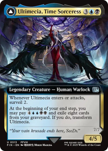 Ultimecia, Time Sorceress // Ultimecia, Omnipotent (Extended Art) [FINAL FANTASY] Magic: The Gathering