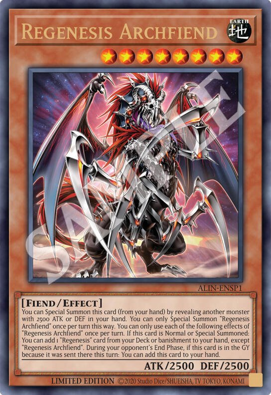 Regenesis Archfiend [ALIN-ENSP1] Ultra Rare Yu-Gi-Oh!
