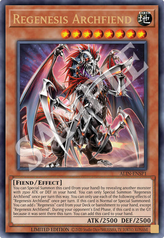 Regenesis Archfiend [ALIN-ENSP1] Ultra Rare Yu-Gi-Oh!