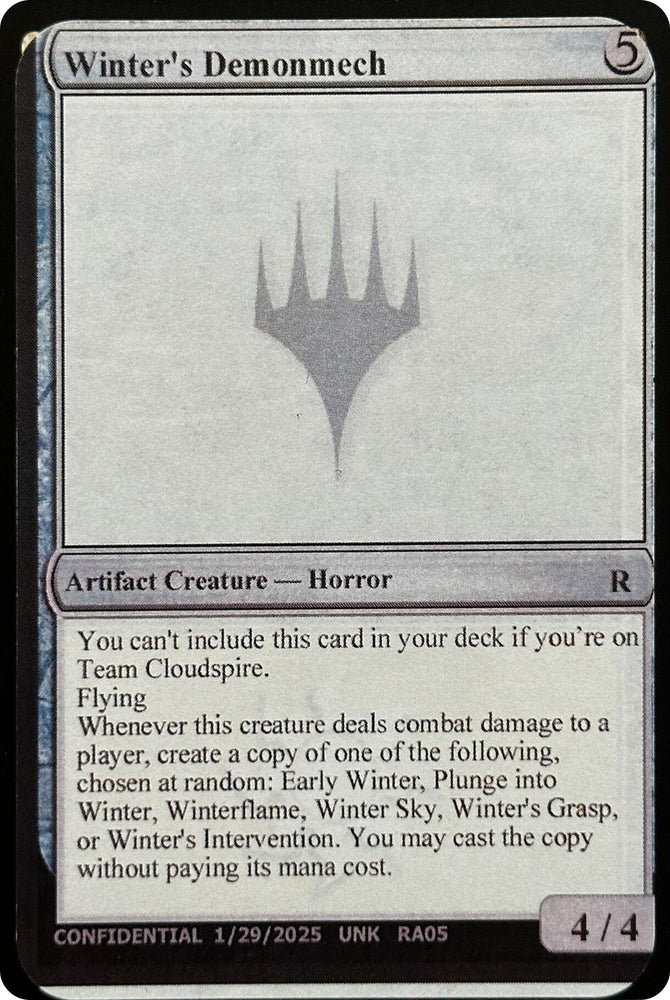Winter's Demonmech [Unknown Event] Magic: The Gathering