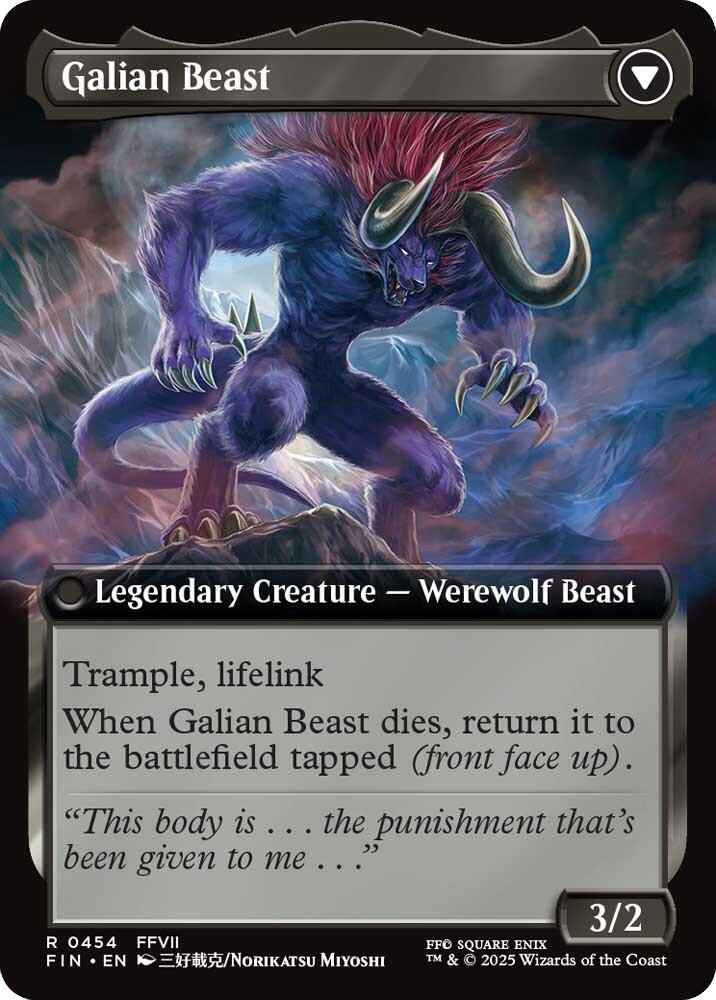 Vincent Valentine // Galian Beast (Extended Art) [FINAL FANTASY] Magic: The Gathering