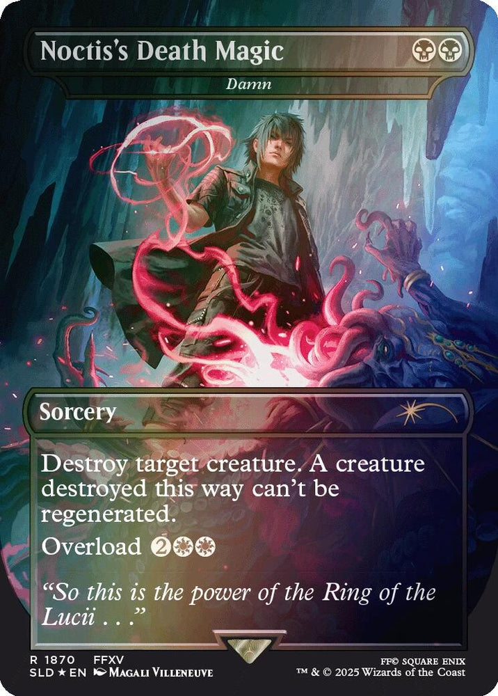 Noctis's Death Magic - Damn (Rainbow Foil) [Secret Lair Drop Series] Magic: The Gathering