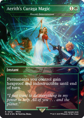 Aerith's Curaga Magic - Heroic Intervention (Rainbow Foil) [Secret Lair Drop Series] Magic: The Gathering