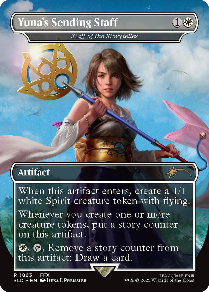 Yuna's Sending Staff - Staff of the Storyteller [Secret Lair Drop Series] Magic: The Gathering