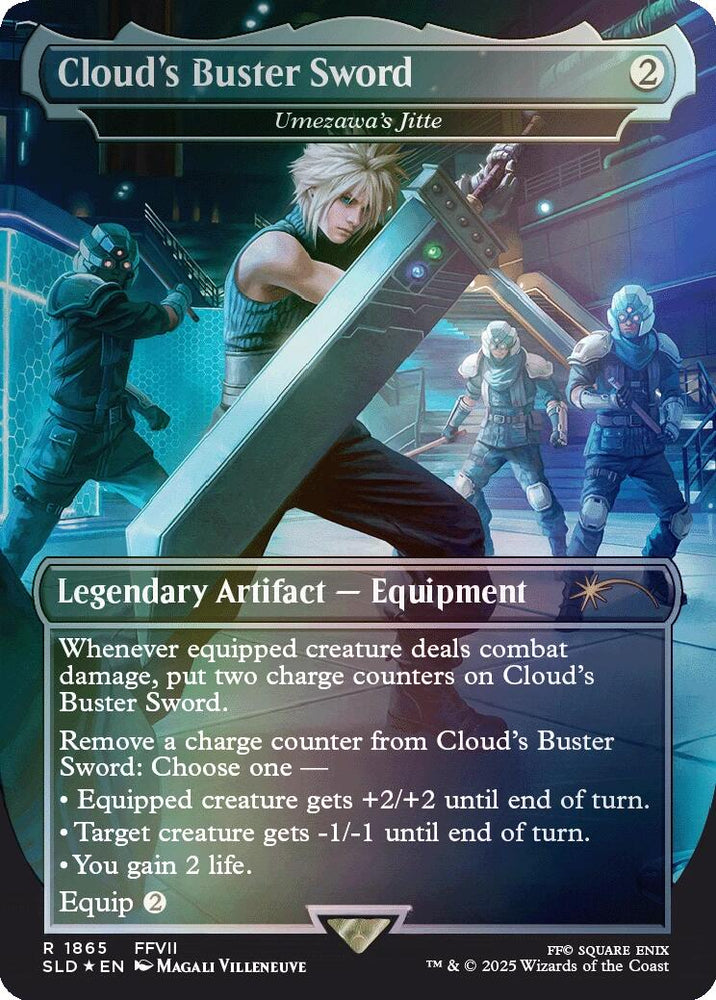 Cloud's Buster Sword - Umezawa's Jitte (Rainbow Foil) [Secret Lair Drop Series] Magic: The Gathering