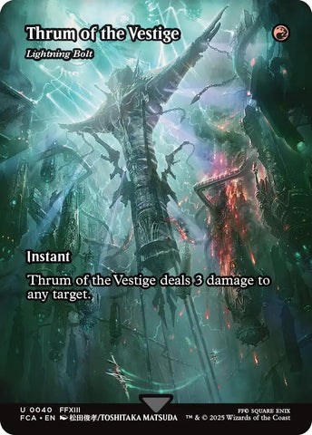 Thrum of the Vestige - Lightning Bolt (Showcase) [FINAL FANTASY : Through the Ages] Magic: The Gathering