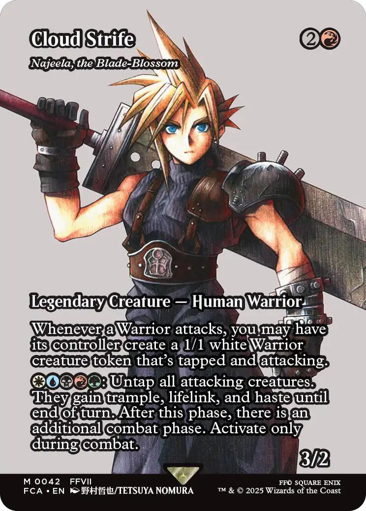 Cloud Strife - Najeela, the Blade-Blossom (Showcase) [FINAL FANTASY : Through the Ages] Magic: The Gathering