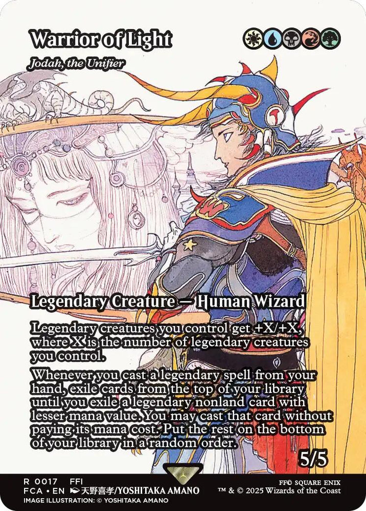 Warrior of Light - Jodah, the Unifier (Showcase) [FINAL FANTASY : Through the Ages] Magic: The Gathering