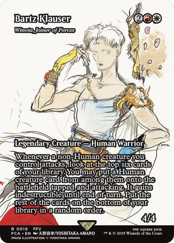 Bartz Klauser - Winota, Joiner of Forces (Showcase) [FINAL FANTASY : Through the Ages] Magic: The Gathering