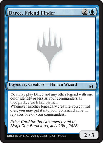 Barce, Friend Finder [Unknown Event] Magic: The Gathering
