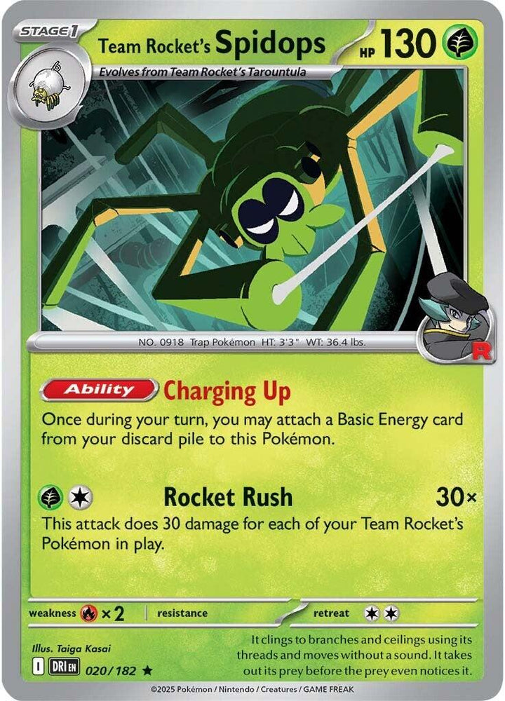 Team Rocket's Spidops (020/182) [Scarlet & Violet: Destined Rivals] Pokémon