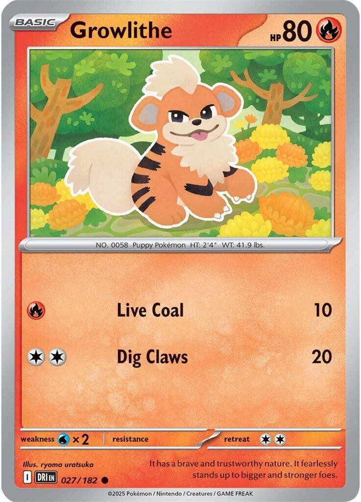 Growlithe (027/182) [Scarlet & Violet: Destined Rivals] Pokémon