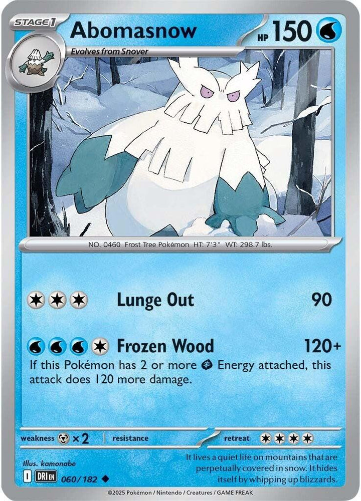 Abomasnow (060/182) [Scarlet & Violet: Destined Rivals] Pokémon