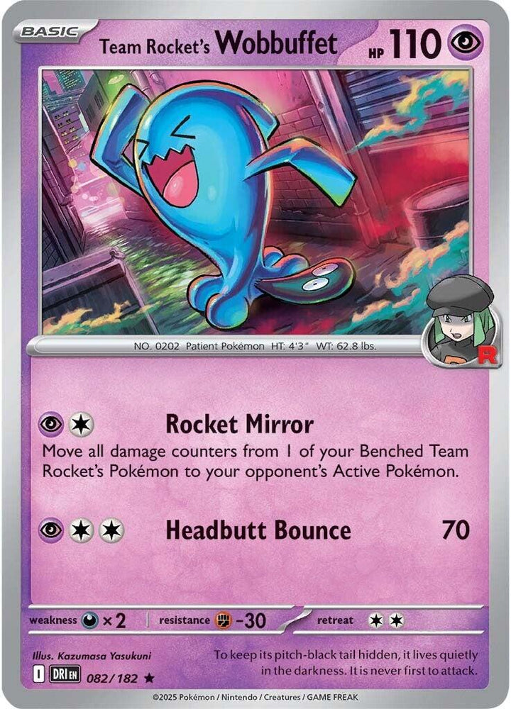 Team Rocket's Wobbuffet (082/182) [Scarlet & Violet: Destined Rivals] Pokémon