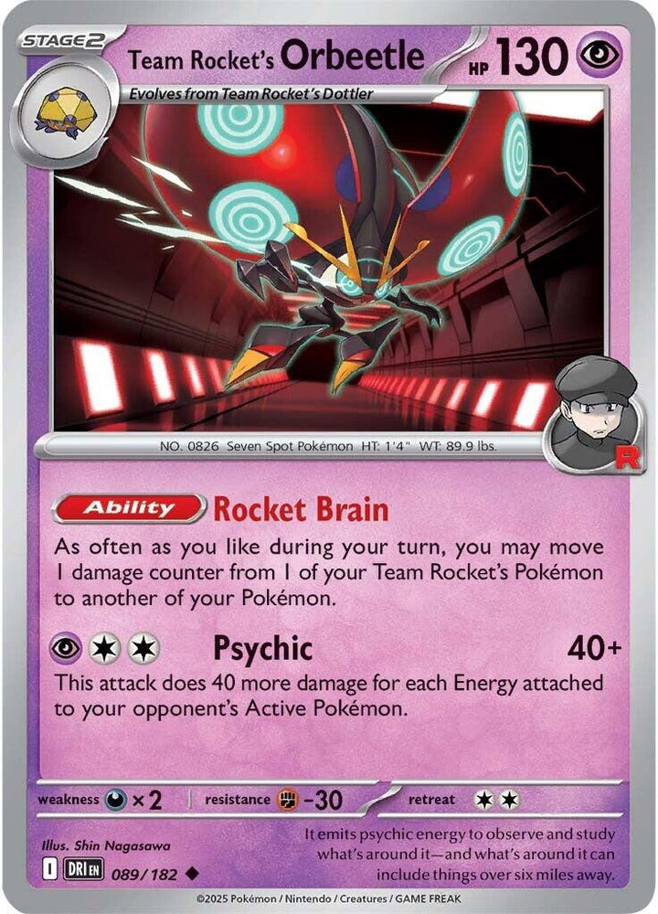 Team Rocket's Orbeetle (089/182) [Scarlet & Violet: Destined Rivals] Pokémon