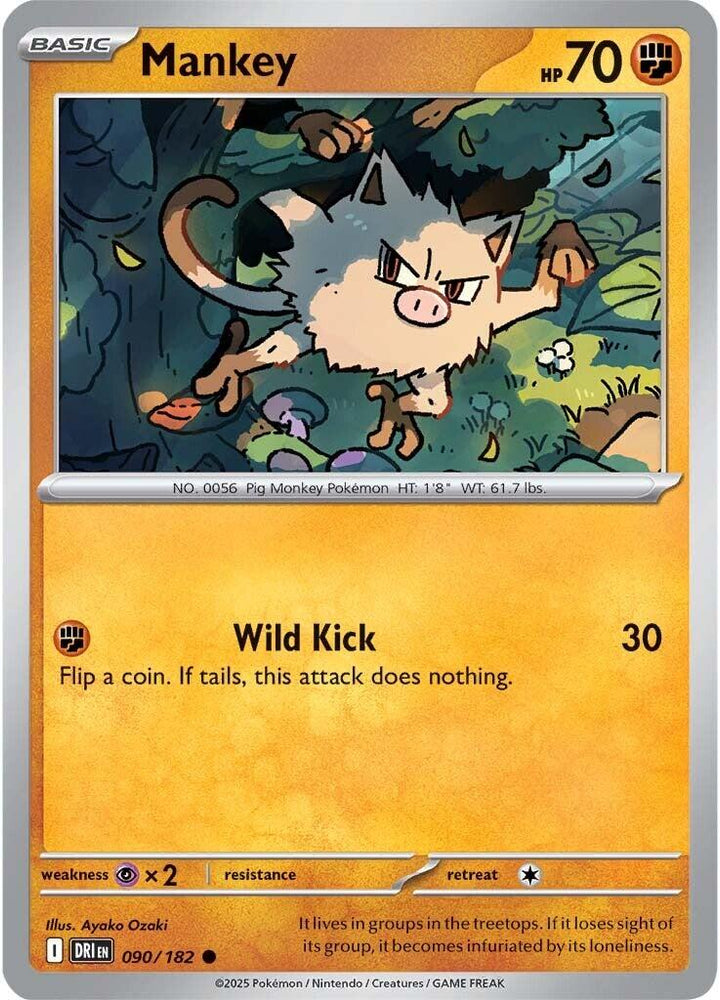Mankey (090/182) [Scarlet & Violet: Destined Rivals] Pokémon