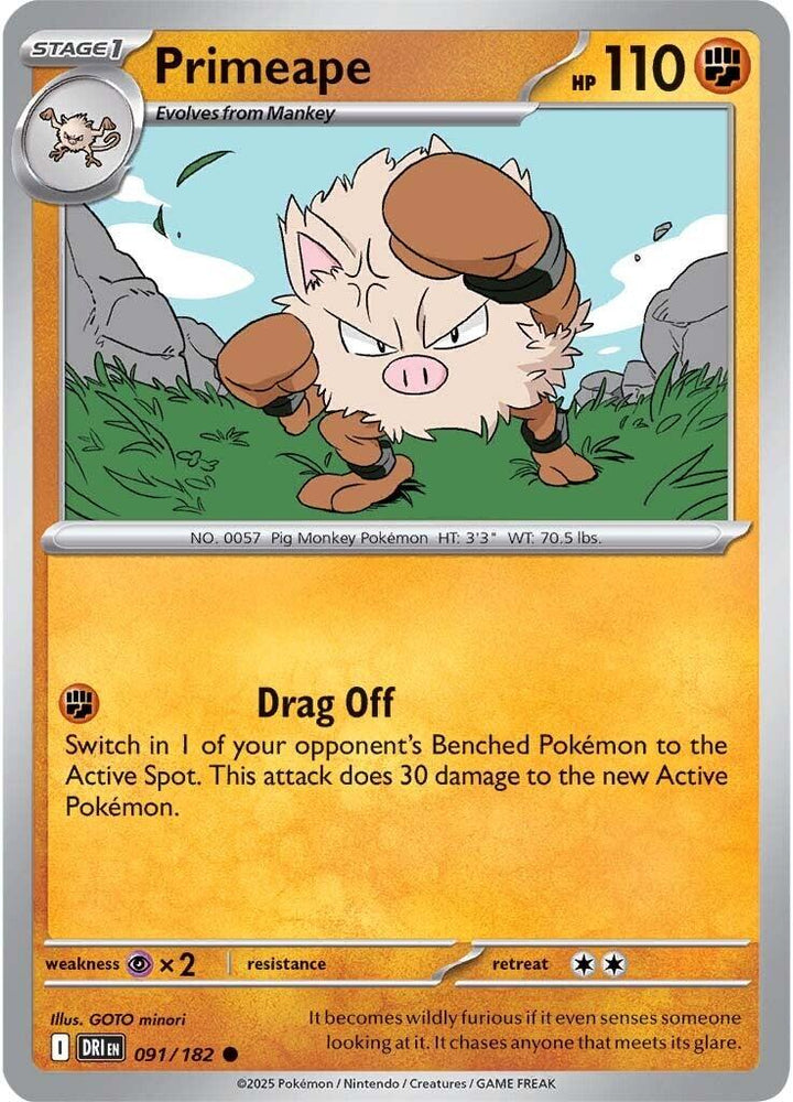Primeape (091/182) [Scarlet & Violet: Destined Rivals] Pokémon