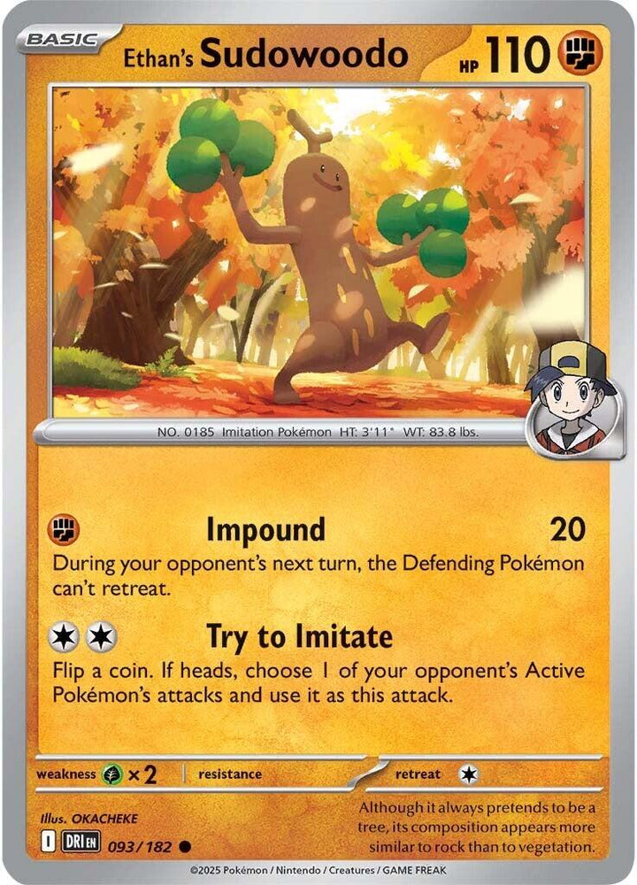 Ethan's Sudowoodo (093/182) [Scarlet & Violet: Destined Rivals] Pokémon