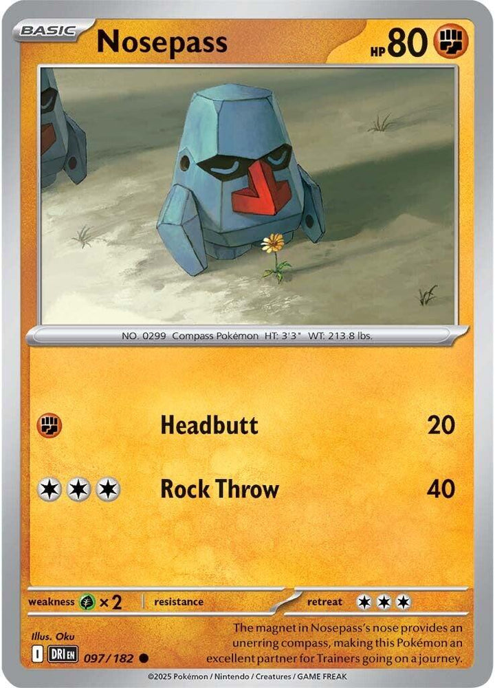 Nosepass (097/182) [Scarlet & Violet: Destined Rivals] Pokémon