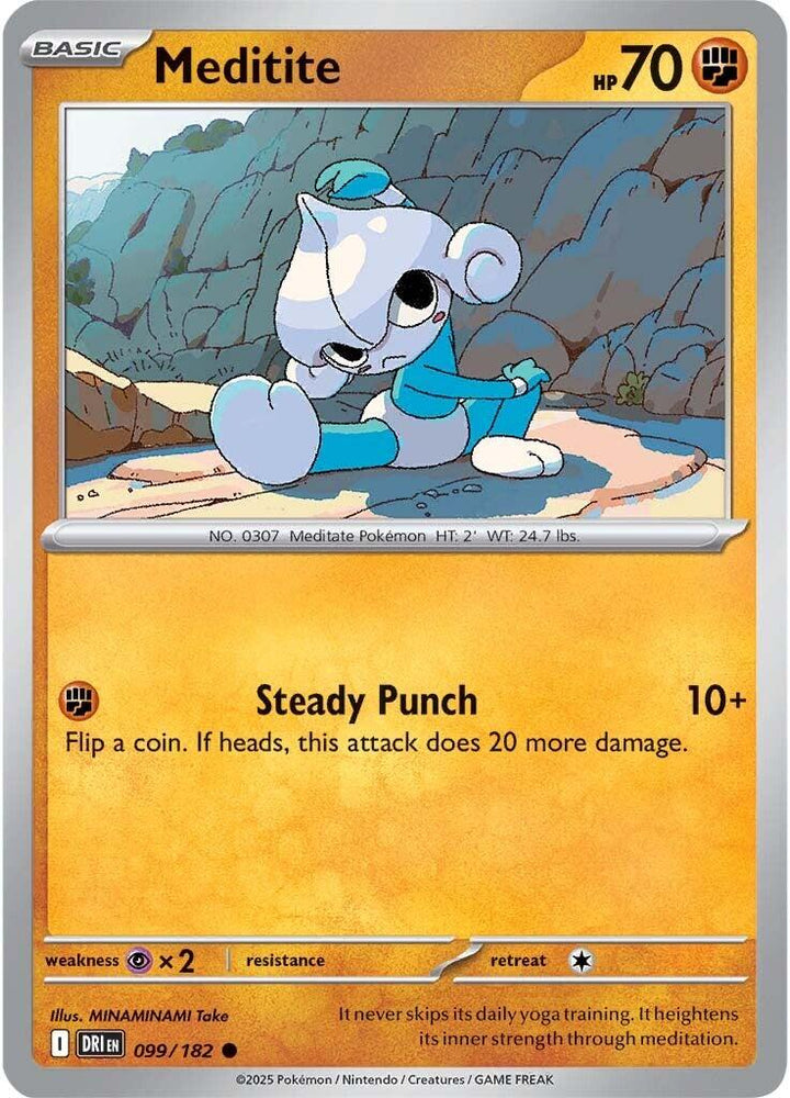 Meditite (099/182) [Scarlet & Violet: Destined Rivals] Pokémon
