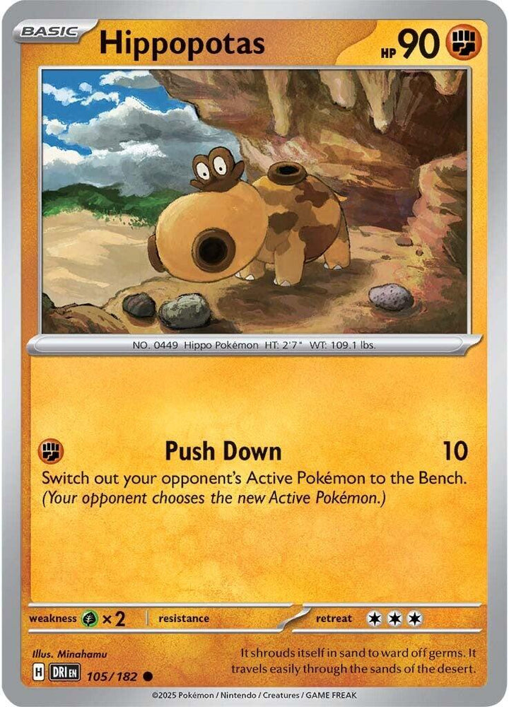 Hippopotas (105/182) [Scarlet & Violet: Destined Rivals] Pokémon