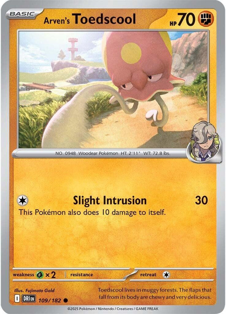 Arven's Toedscool (109/182) [Scarlet & Violet: Destined Rivals] Pokémon