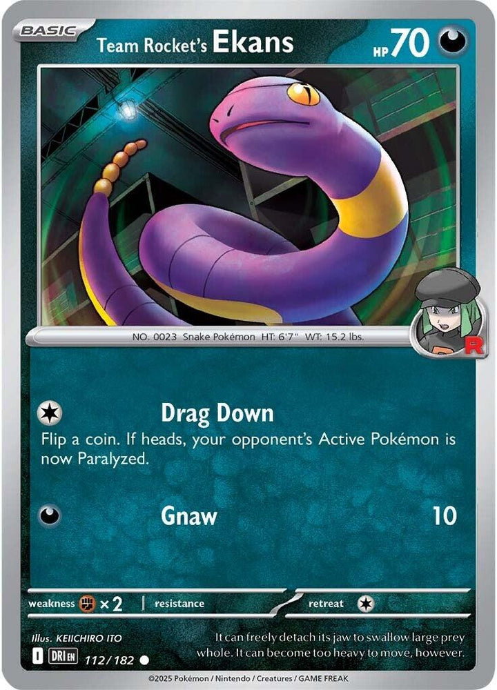 Team Rocket's Ekans (112/182) [Scarlet & Violet: Destined Rivals] Pokémon