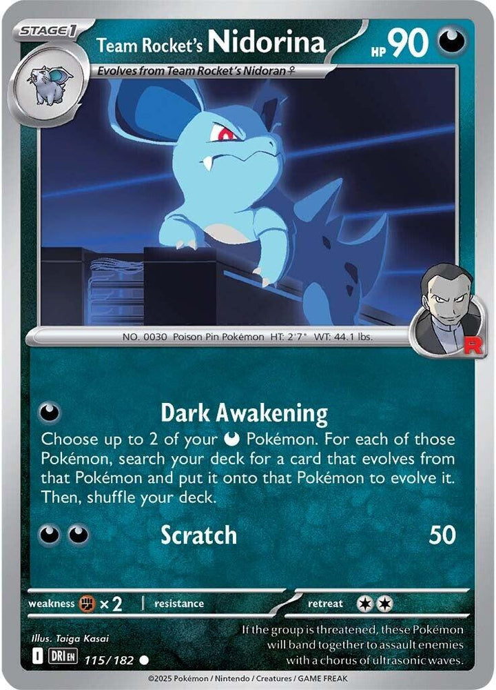 Team Rocket's Nidorina (115/182) [Scarlet & Violet: Destined Rivals] Pokémon