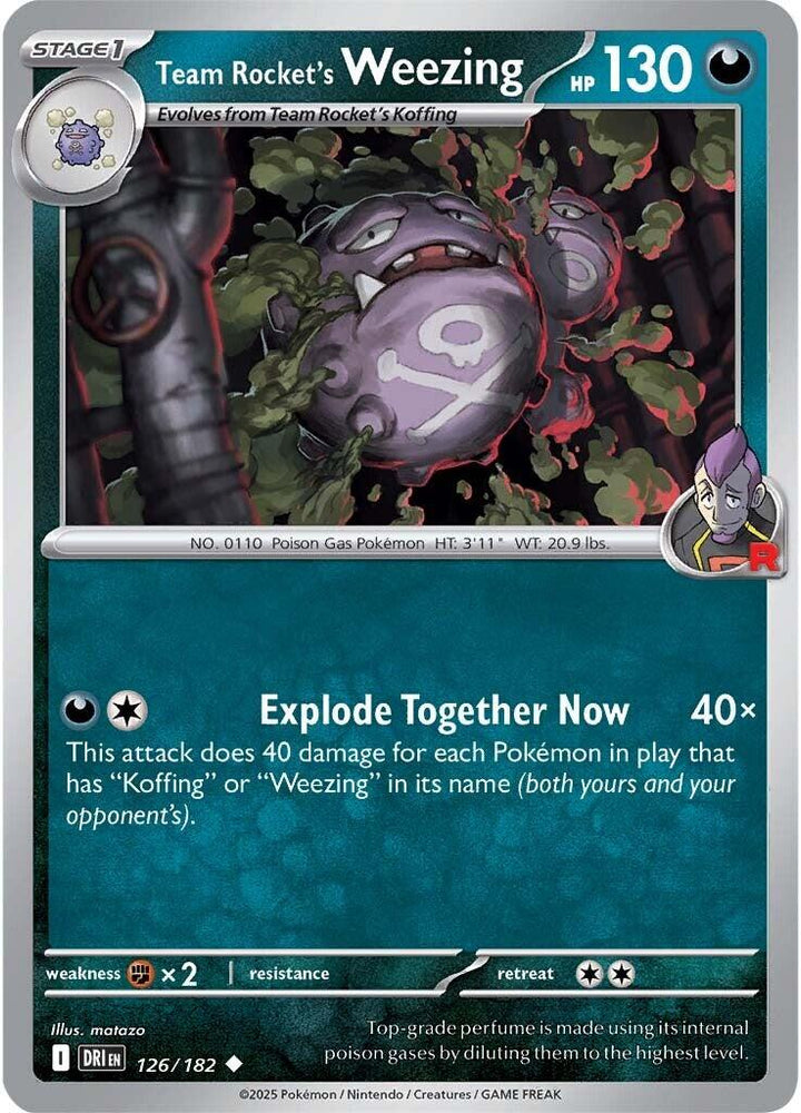 Team Rocket's Weezing (126/182) [Scarlet & Violet: Destined Rivals] Pokémon
