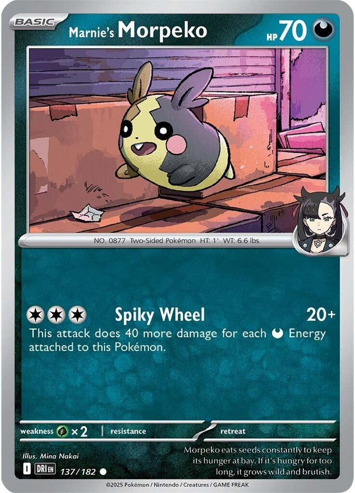 Marnie's Morpeko (137/182) [Scarlet & Violet: Destined Rivals] Pokémon