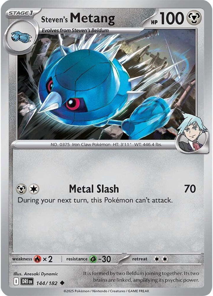 Steven's Metang (144/182) [Scarlet & Violet: Destined Rivals] Pokémon