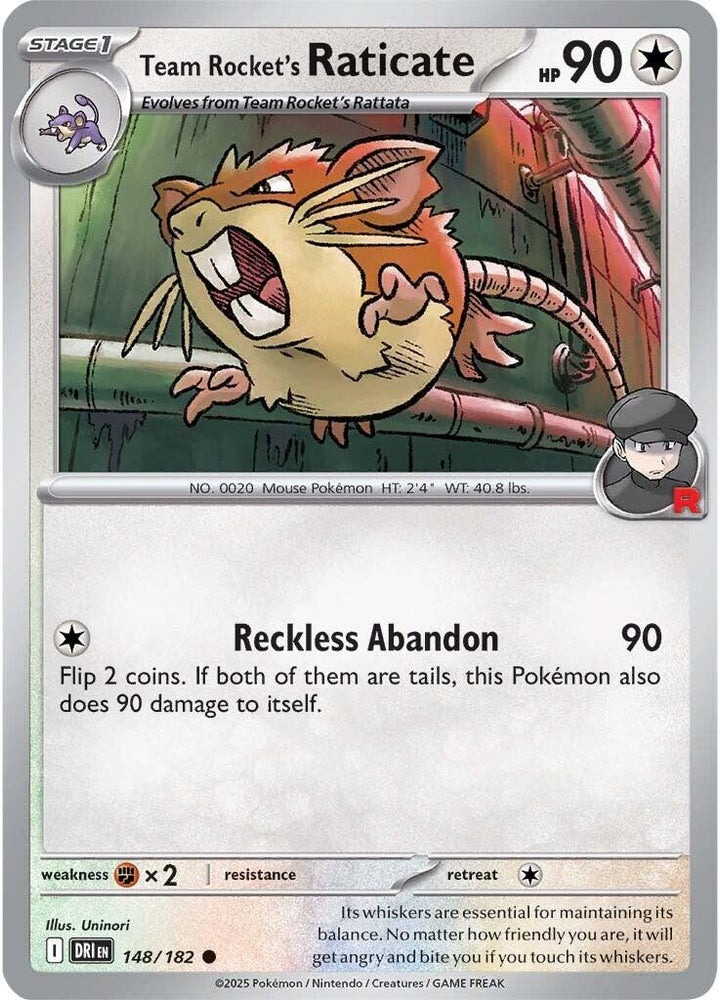 Team Rocket's Raticate (148/182) [Scarlet & Violet: Destined Rivals] Pokémon