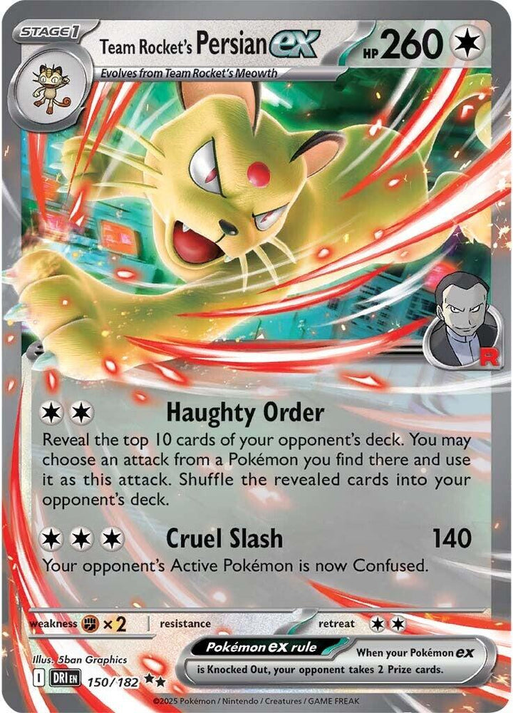 Team Rocket's Persian ex (150/182) [Scarlet & Violet: Destined Rivals] Pokémon